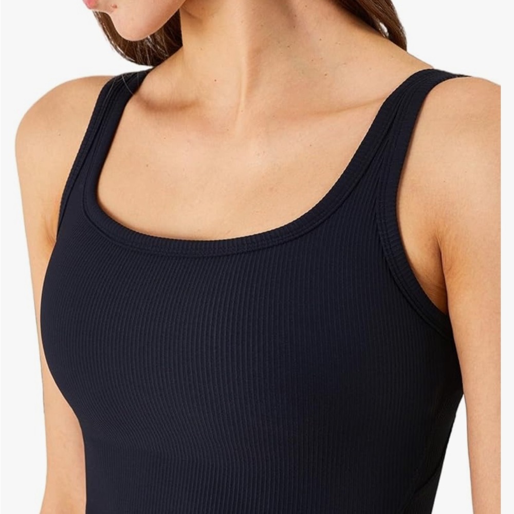 Black Ribbed Crop Top - Picture 2 of 2